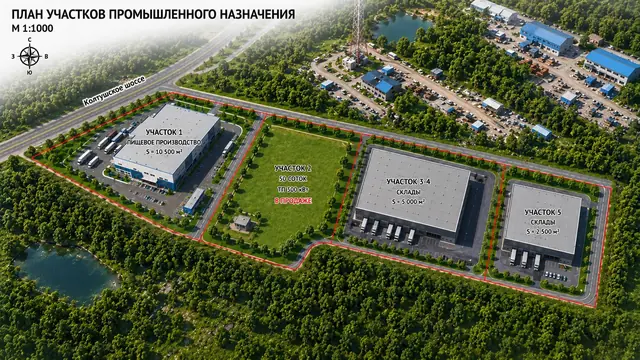 Участок 50 соток с ТП 300 кВт, визуализация